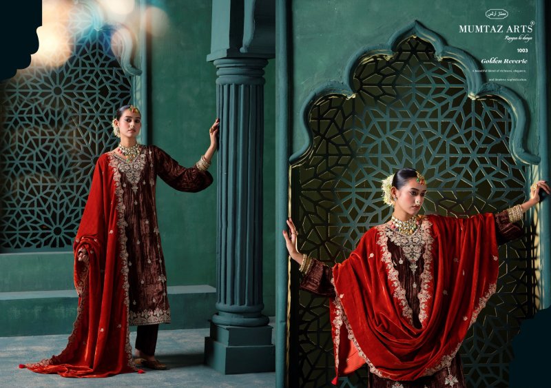 Rukhsar By Mumtaz Arts Crush Velvet Designer Salwar Suits 
